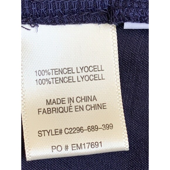 Cloth & Stone Top Blouse Women's Small Blue White Stars Off the Shoulder Raw Hem - Picture 5 of 6